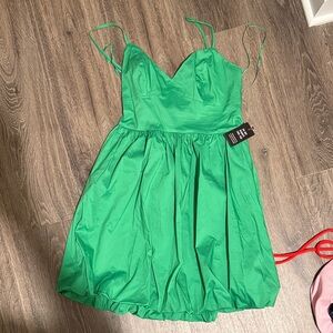 Express Vibrant Green Kids Dress